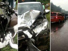 Benturan Keras di Abeli Dalam, Lalu Lintas Macet, Motor dan Mobil Hancur