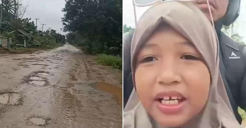 Viral! Bocah di Konawe Protes Jalan Rusak: “Kami Tak Butuh Janji, Kami Butuh Perbaikan Segera