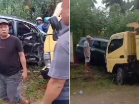 Kecelakaan Maut di Jalan Poros Kendari–Unaaha: Dump Truck Tabrak Sigra, Lima Orang Terluka