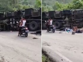 Truk Pengangkut Mobil Terbalik di Kolaka Utara, Diduga Akibat Rem Blong di Jalan Menurun