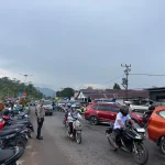 Sat Lantas Polres Konut Terus Laksanakan Penegakan Lalu Lintas dan Dikmas Lantas Hingga Menyasar Sampai ke Area Pasar