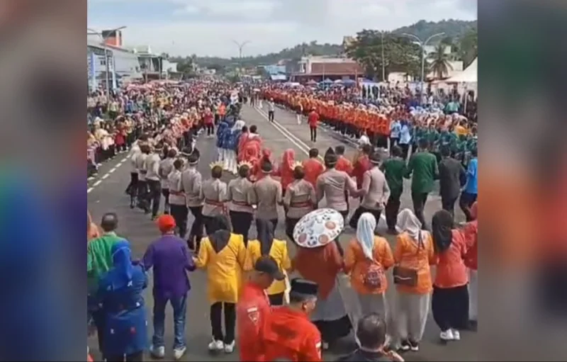 Meriah! HUT ke - 66 Kabupaten Konawe Gelar Tarian Lulo Massal Hingga Pecah Rekor MURI