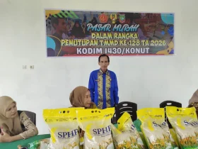 Dinas Ketahanan Pangan Konut Turut Berperan Sukseskan TMMD Reguler Ke 128 Dengan Melaksanakan Pasar Murah