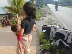 Kurang Hati-hati Saat Menyeberang, Pesepeda Anak di Konawe Dihantam Motor Scoopy